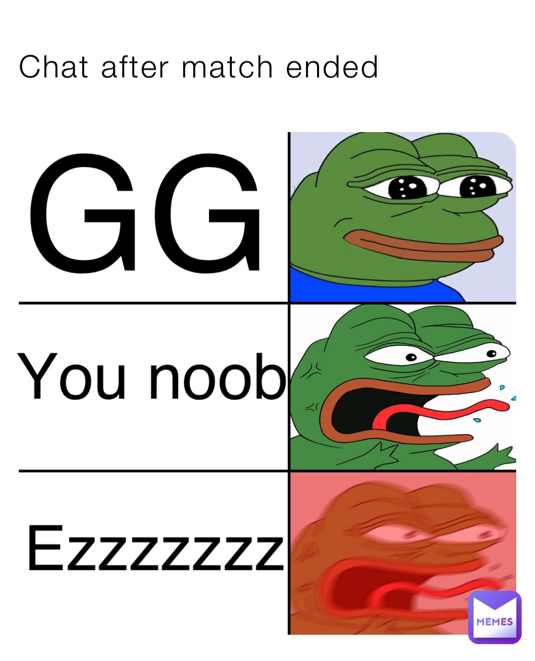 Chat after match ended GG You noob Ezzzzzzz