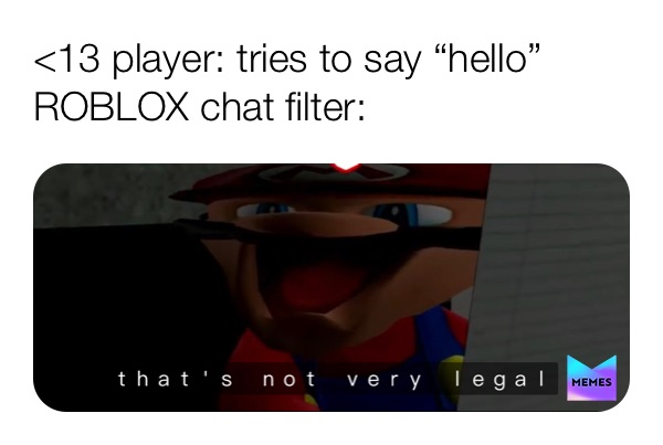 Roblox Filter Memes