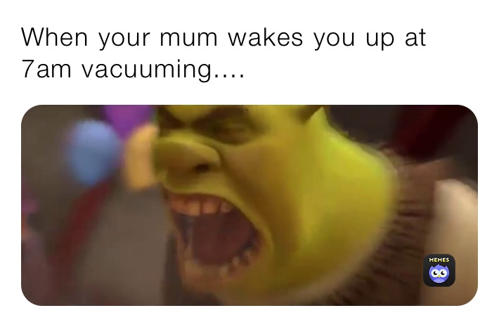 When your mum wakes you up at 7am vacuuming....
