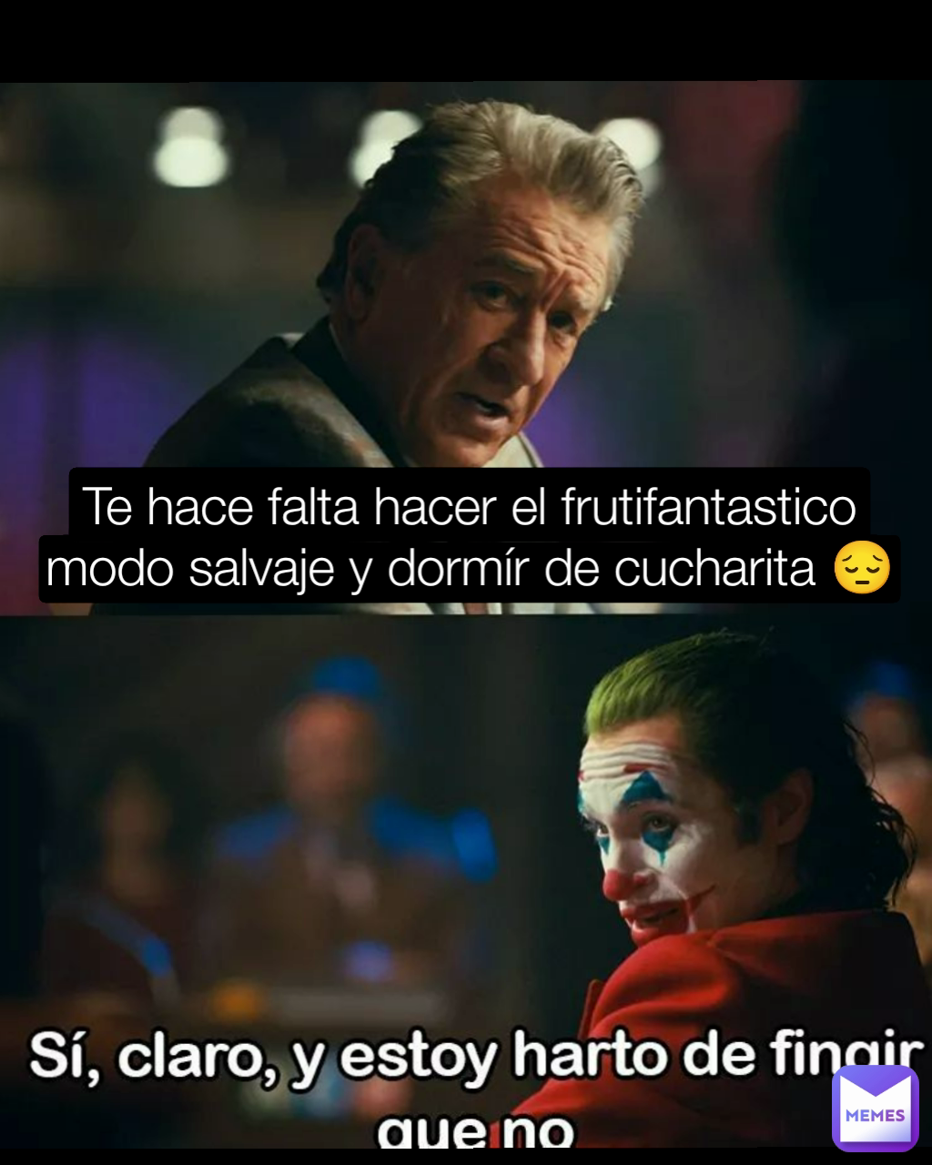 Te hace falta hacer el frutifantastico modo salvaje y dormír de cucharita  😔 | @Lainfi | Memes