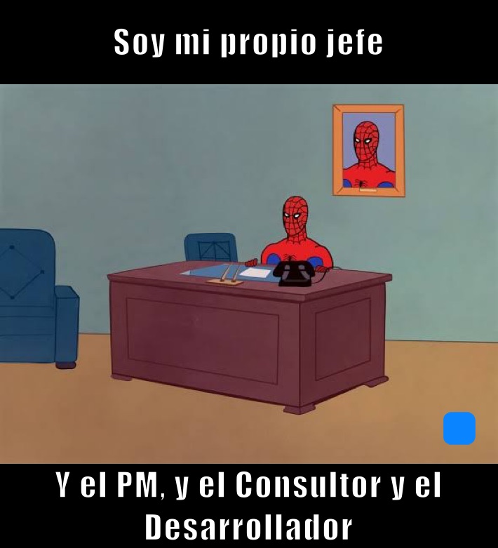 Soy mi propio jefe Y el PM, y el Consultor y el Desarrollador