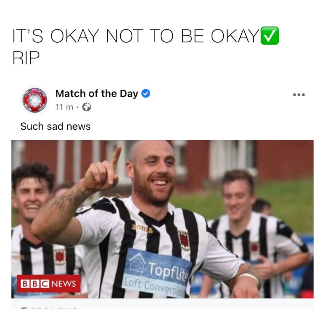 It’s okay not to be okay✅ RIP