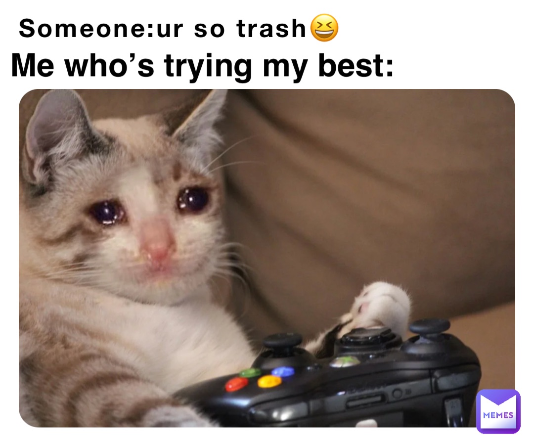 Someone:ur so trash😆 Me who’s trying my best: