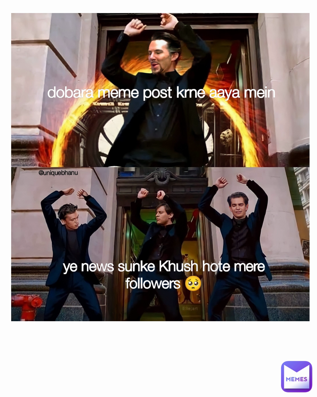 ye news sunke Khush hote mere followers 🥺 dobara meme post krne aaya mein @uniquebhanu