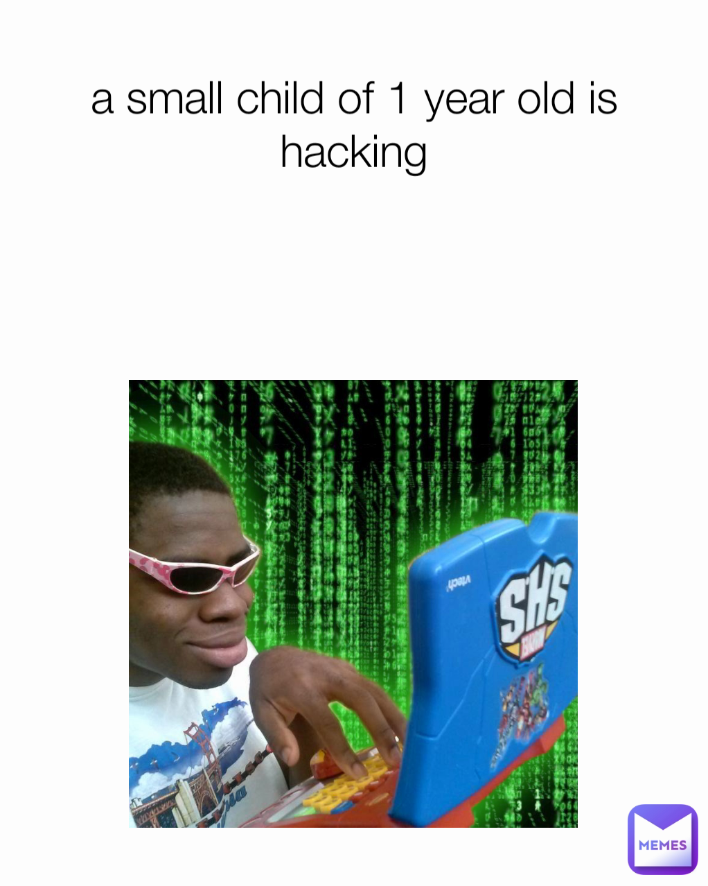 a small child of 1 year old is hacking