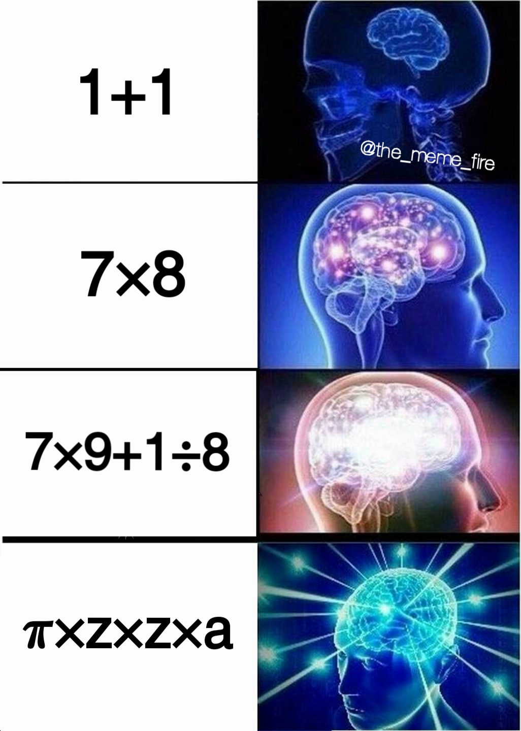 7×8 1+1 7×9+1÷8 @the_meme_fire  π×z×z×a