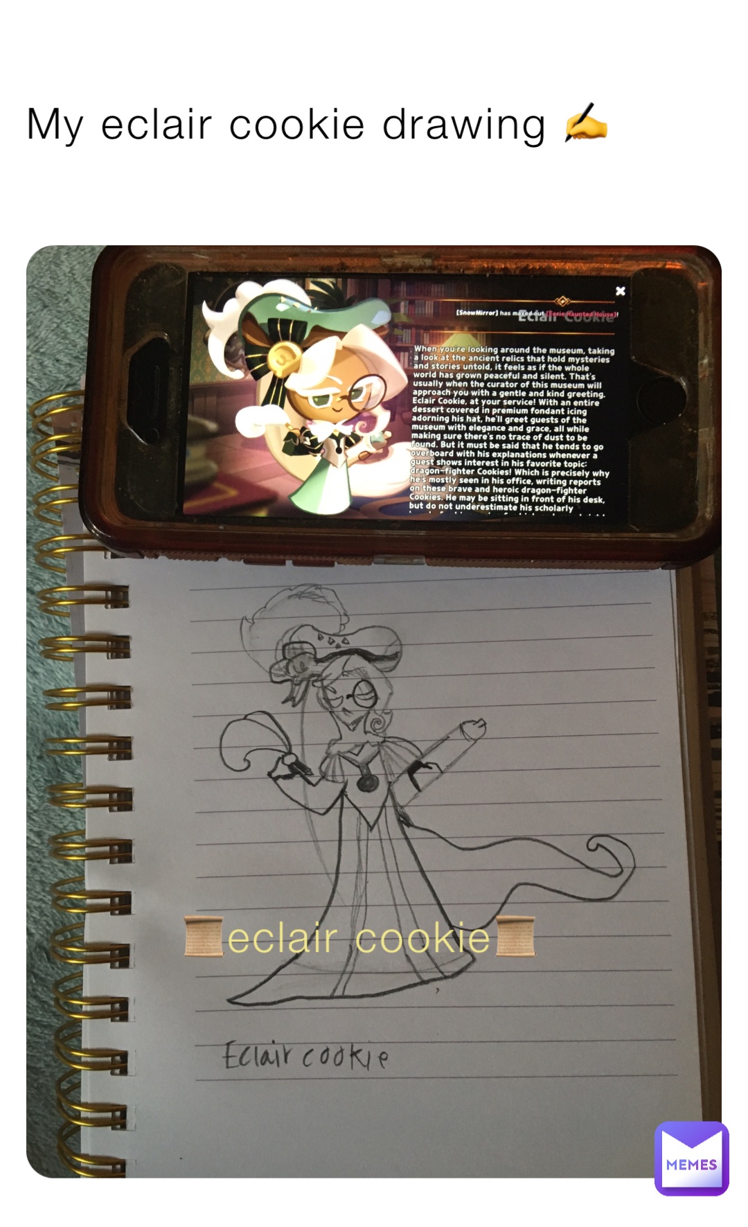 My eclair cookie drawing ✍️ 📜eclair cookie📜