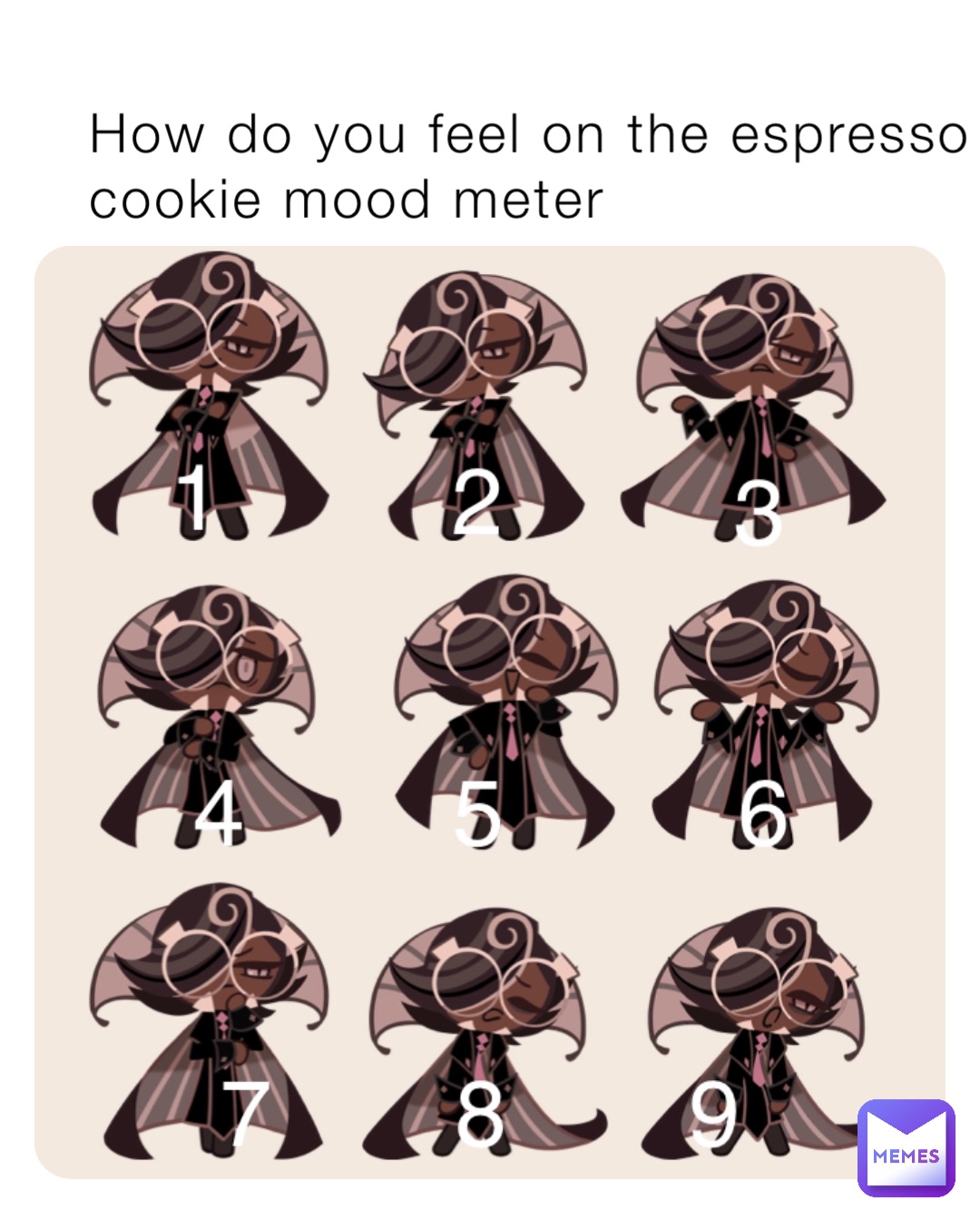 How do you feel on the espresso cookie mood meter