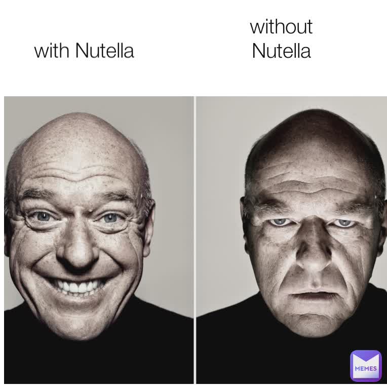 with Nutella without Nutella