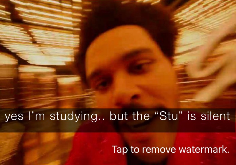 yes I’m studying.. but the “Stu” is silent 