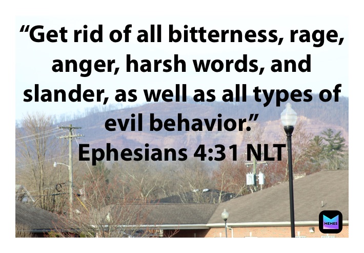 get rid of all bitterness rage anger harsh