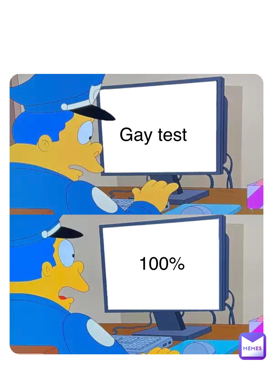 Double tap to edit Ur gay Gay test 100%