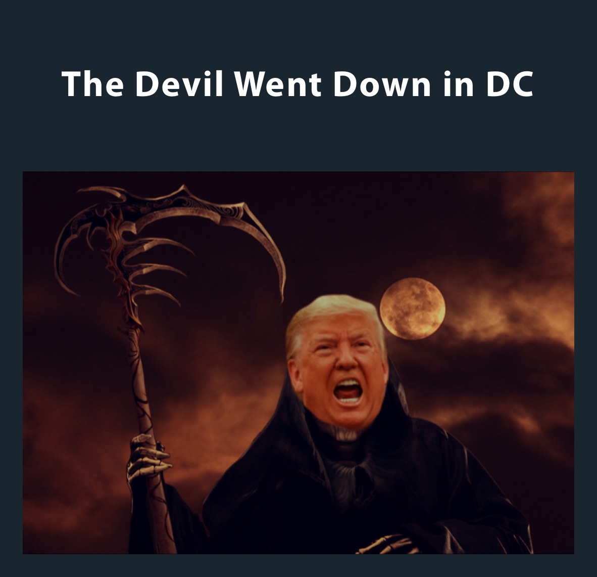 The Devil Went Down in DC Fuck your Health Americans 