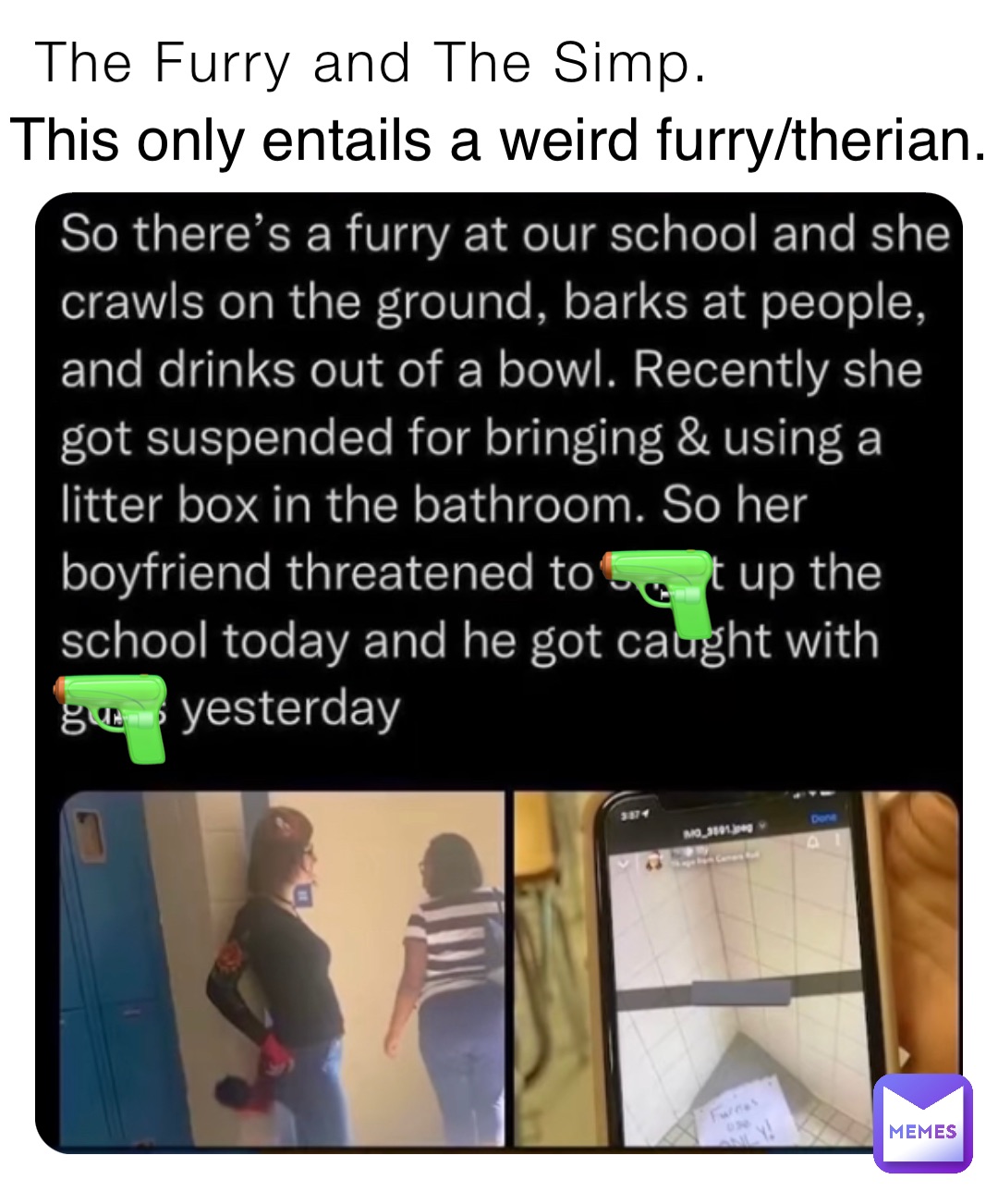 The Furry and The Simp. 🔫 🔫 This only entails a weird furry/therian.