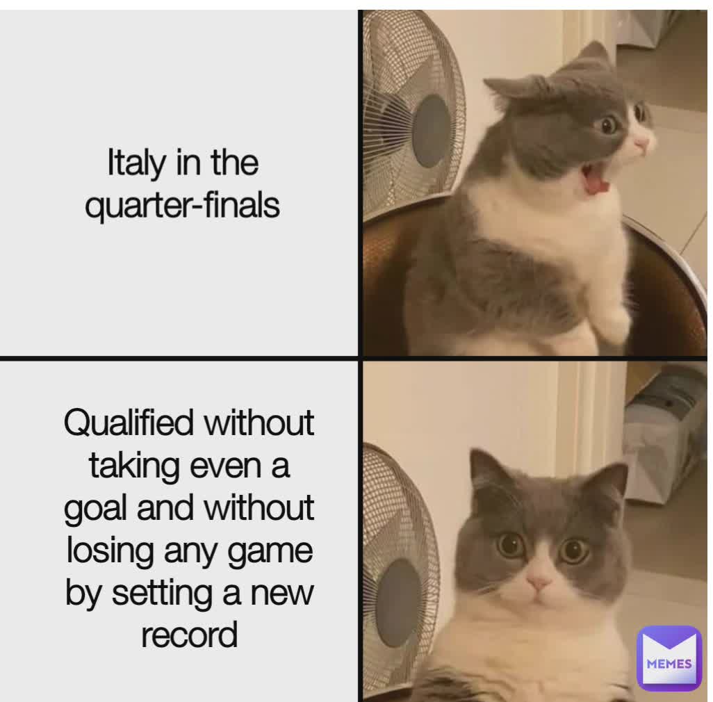 Italy in the quarter-finals Qualified without taking even a goal and without losing any game by setting a new record