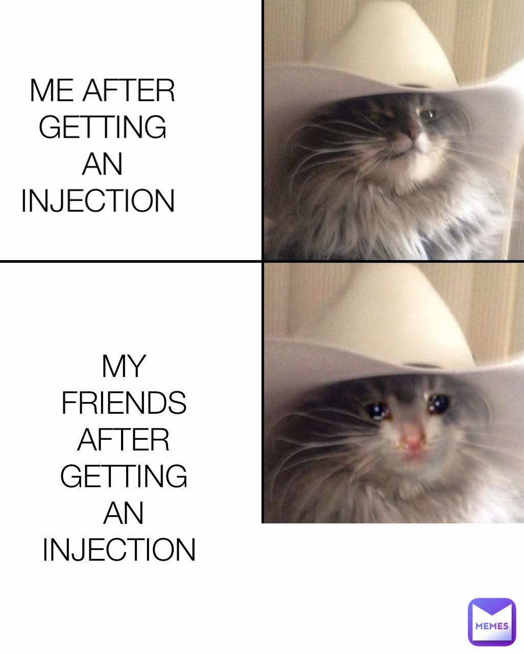 ME AFTER GETTING AN INJECTION  MY FRIENDS AFTER GETTING AN INJECTION 