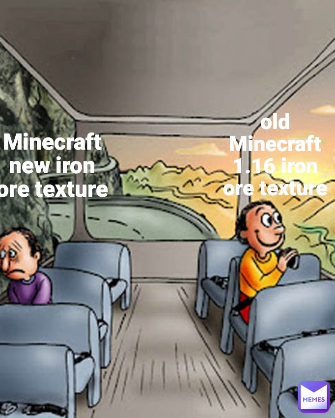 Minecraft new iron ore texture
 old Minecraft 1.16 iron ore texture