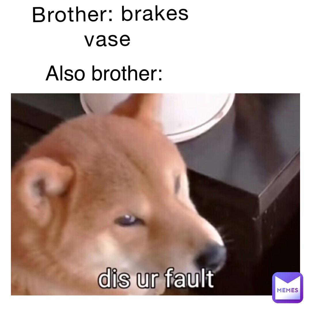Brother: brakes vase Also brother: