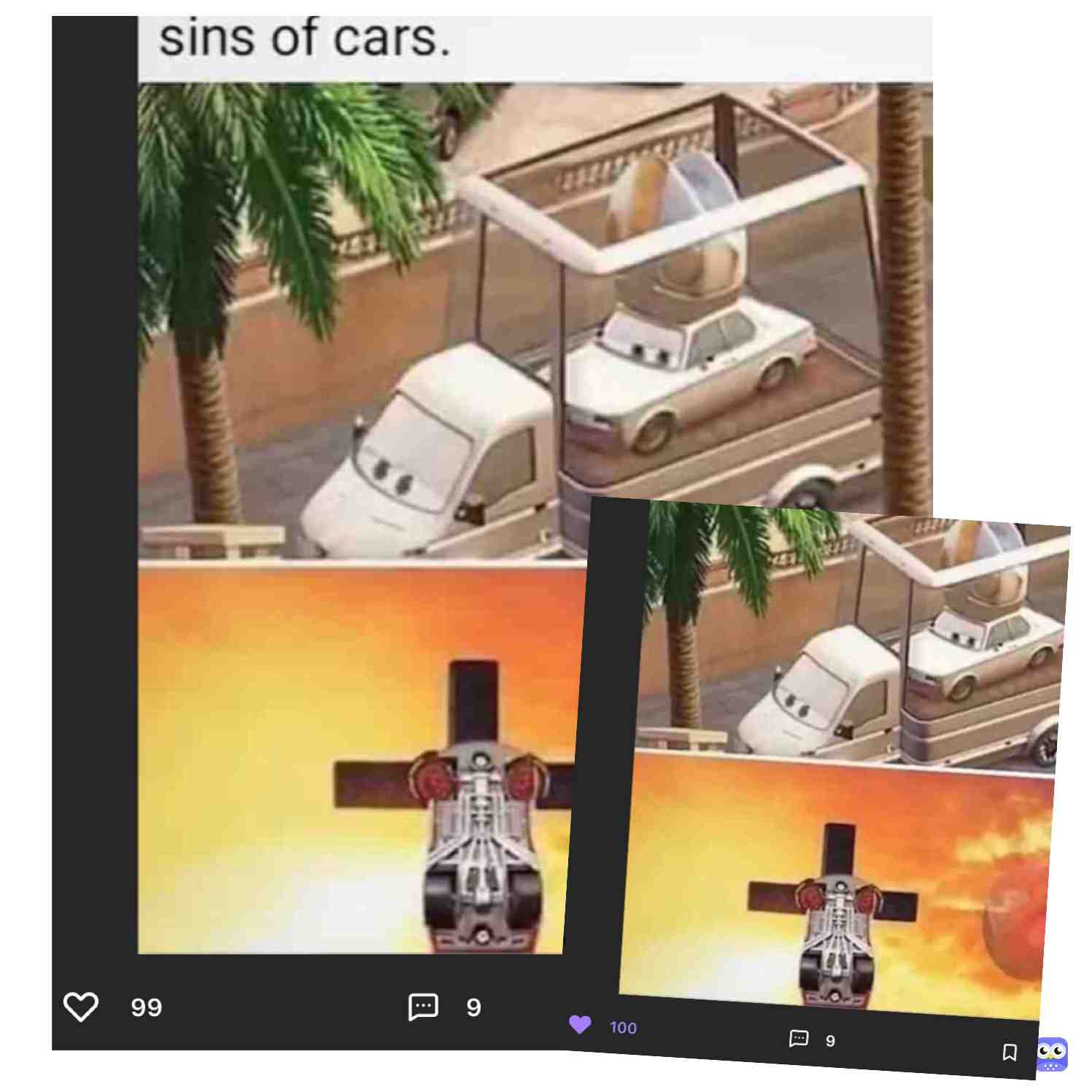 I saw a 99 likes...
So I just had too like it