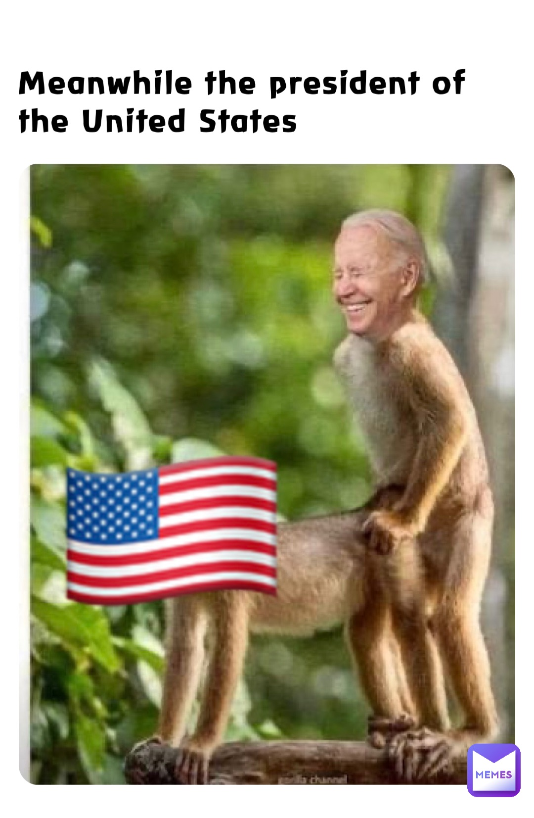 Meanwhile the president of the United States