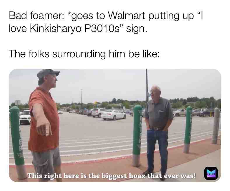 When a bad foamers gets insulted by folks surrounded by a stupid sign.