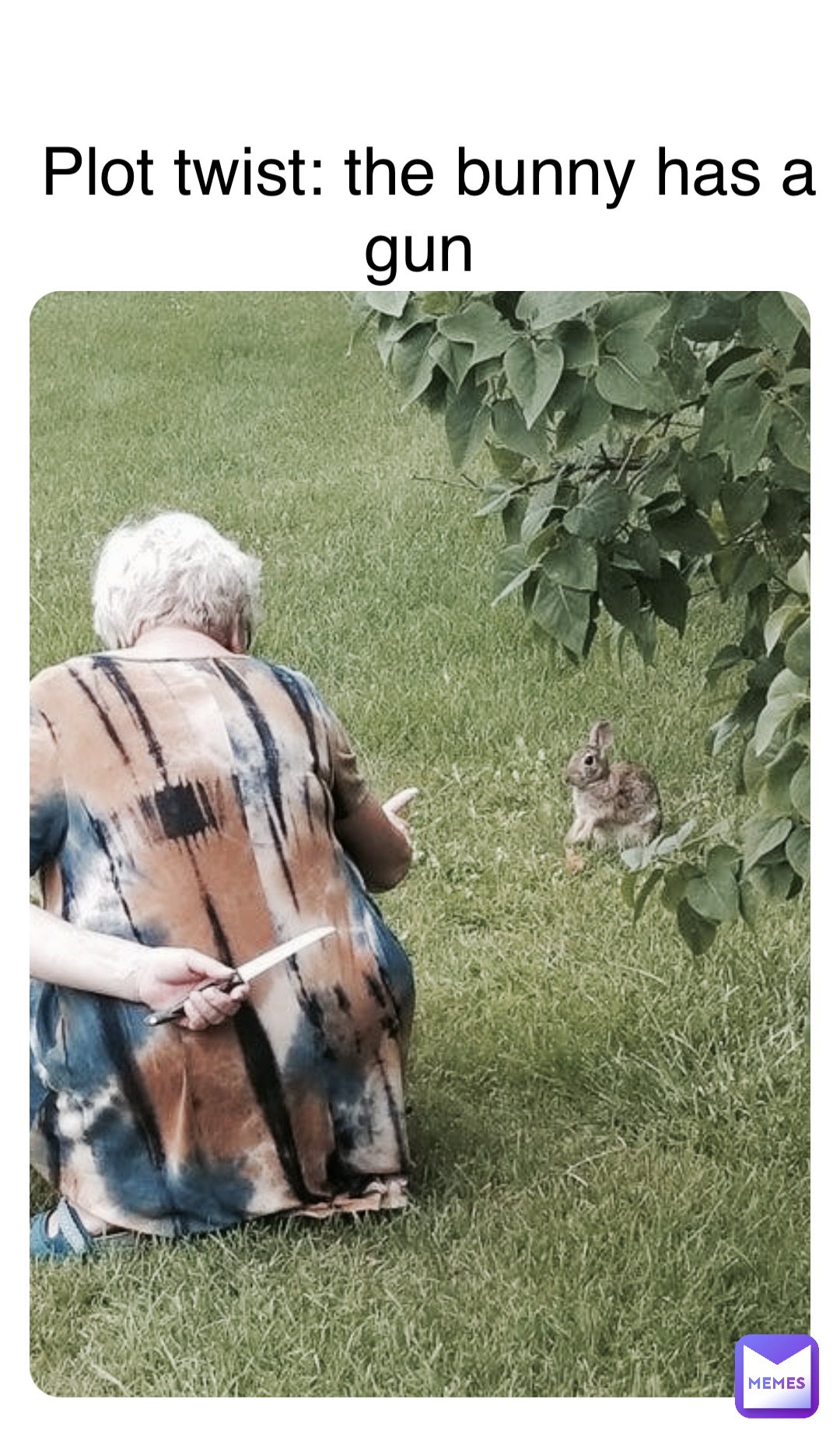 Plot twist: the bunny has a gun