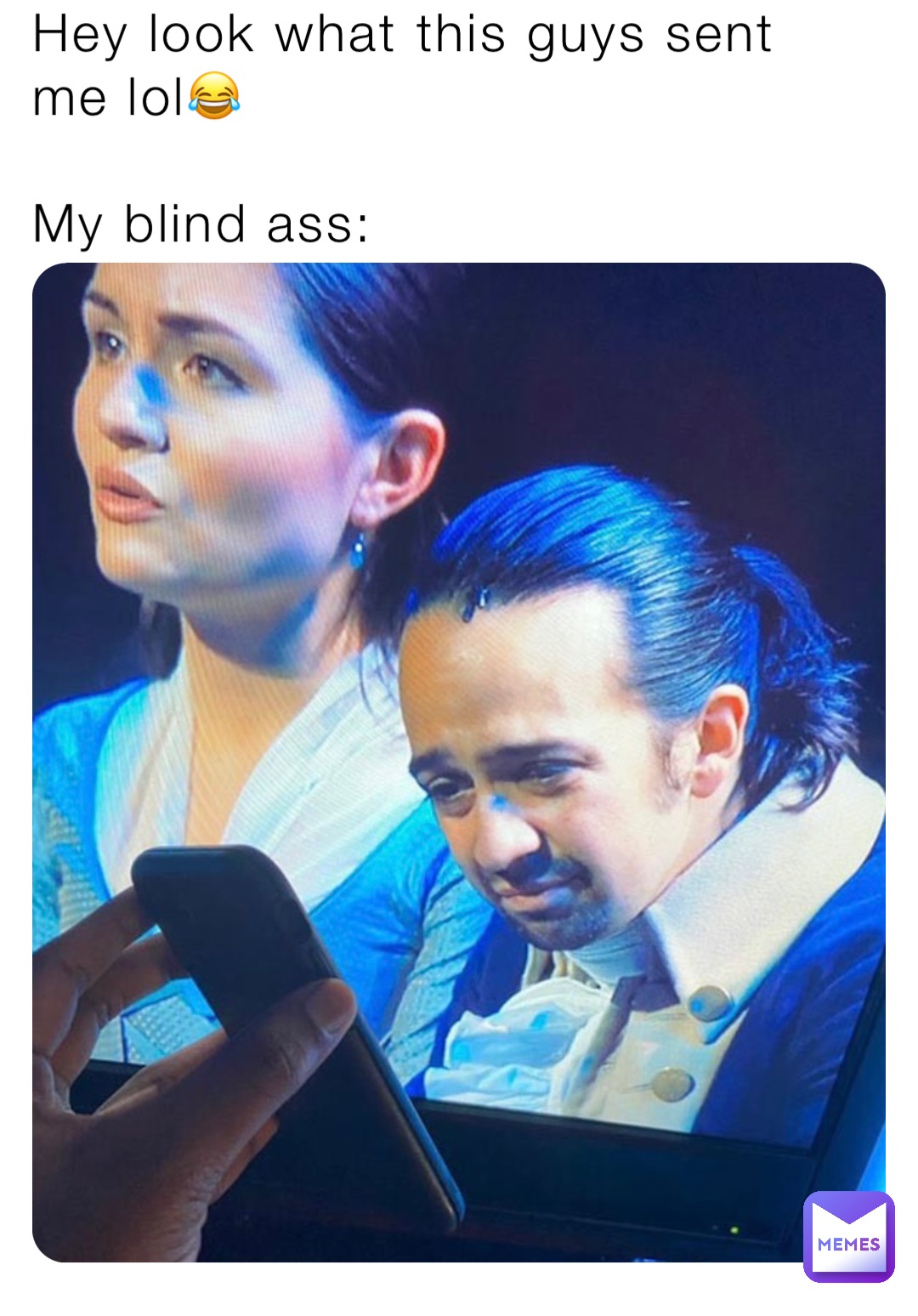 Hey look what this guys sent me lol😂

My blind ass: