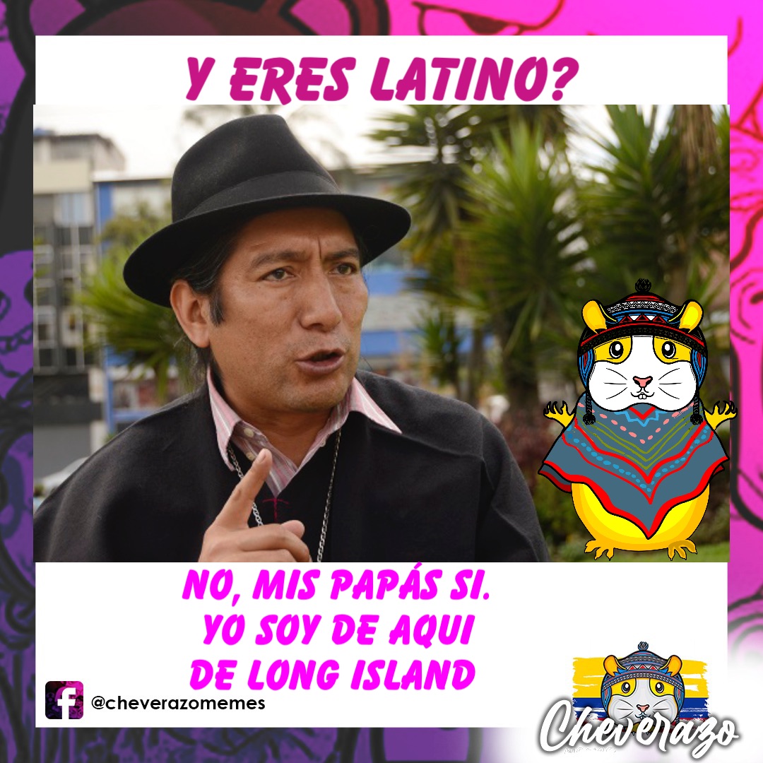 Y eres latino? No, mis papás si. Yo soy de aqui de long island ...