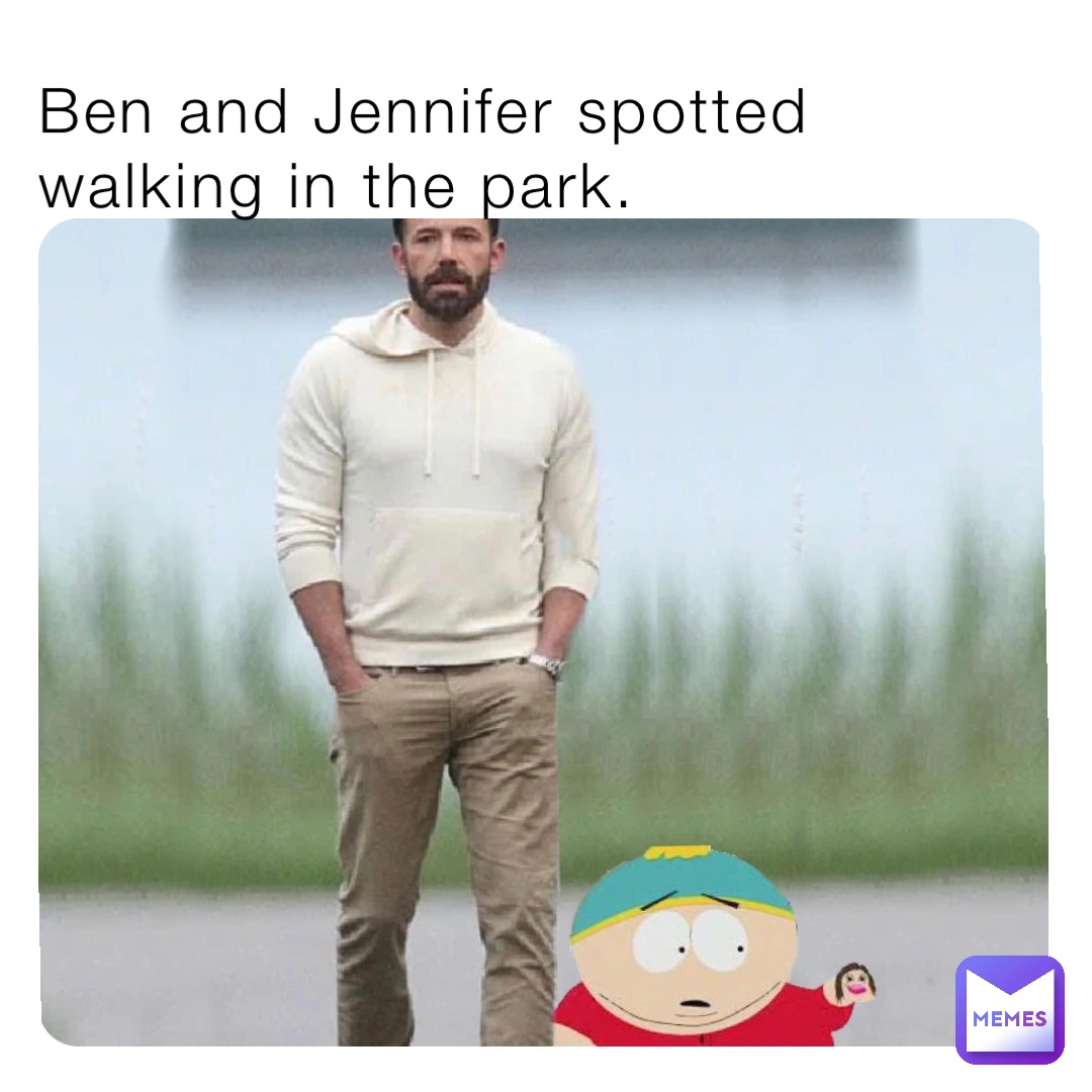 Ben and Jennifer spotted walking in the park.