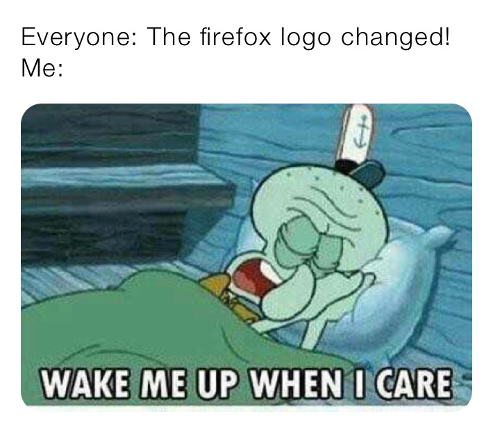 Everyone: The firefox logo changed!
Me: