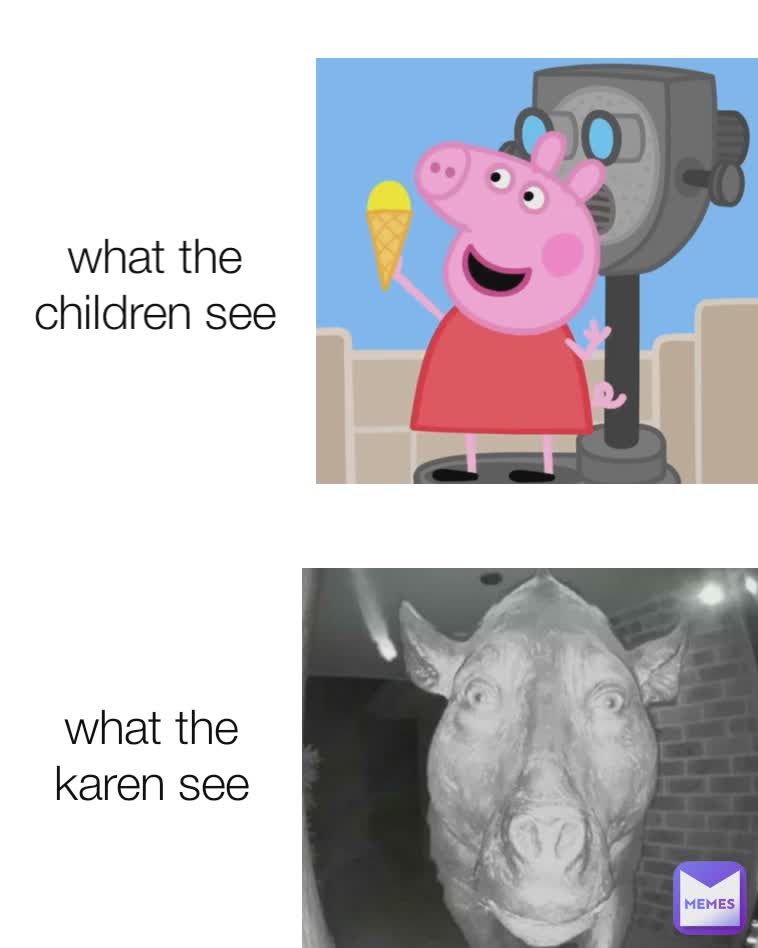 Type Text what the children see what the karen see