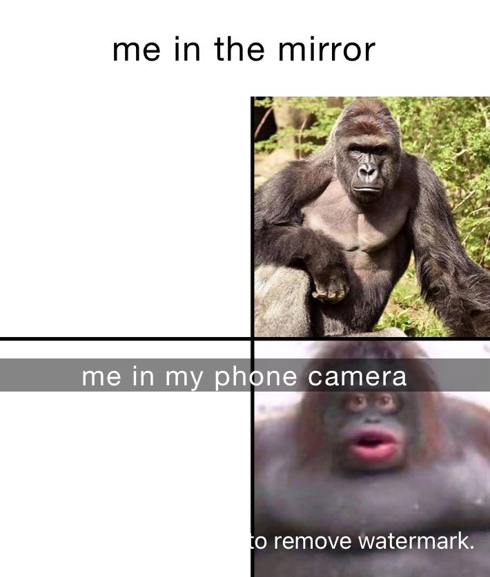 me in the mirror￼ me in my phone camera￼