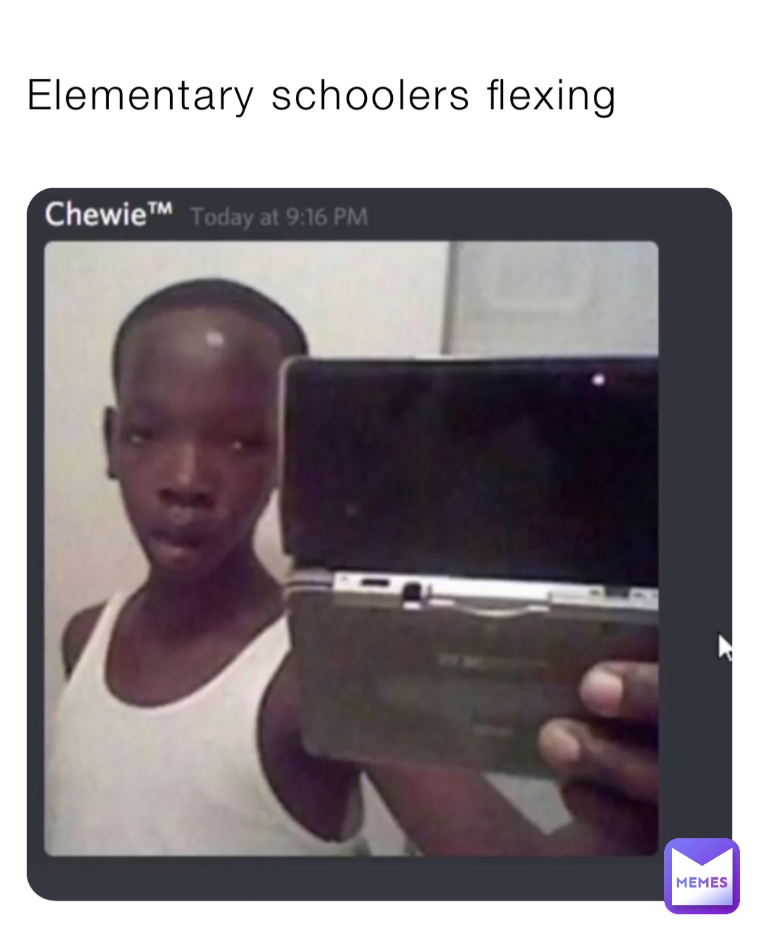 Elementary schoolers flexing