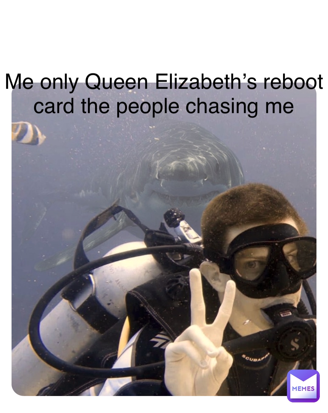 Double tap to edit Me only Queen Elizabeth’s reboot card the people chasing me