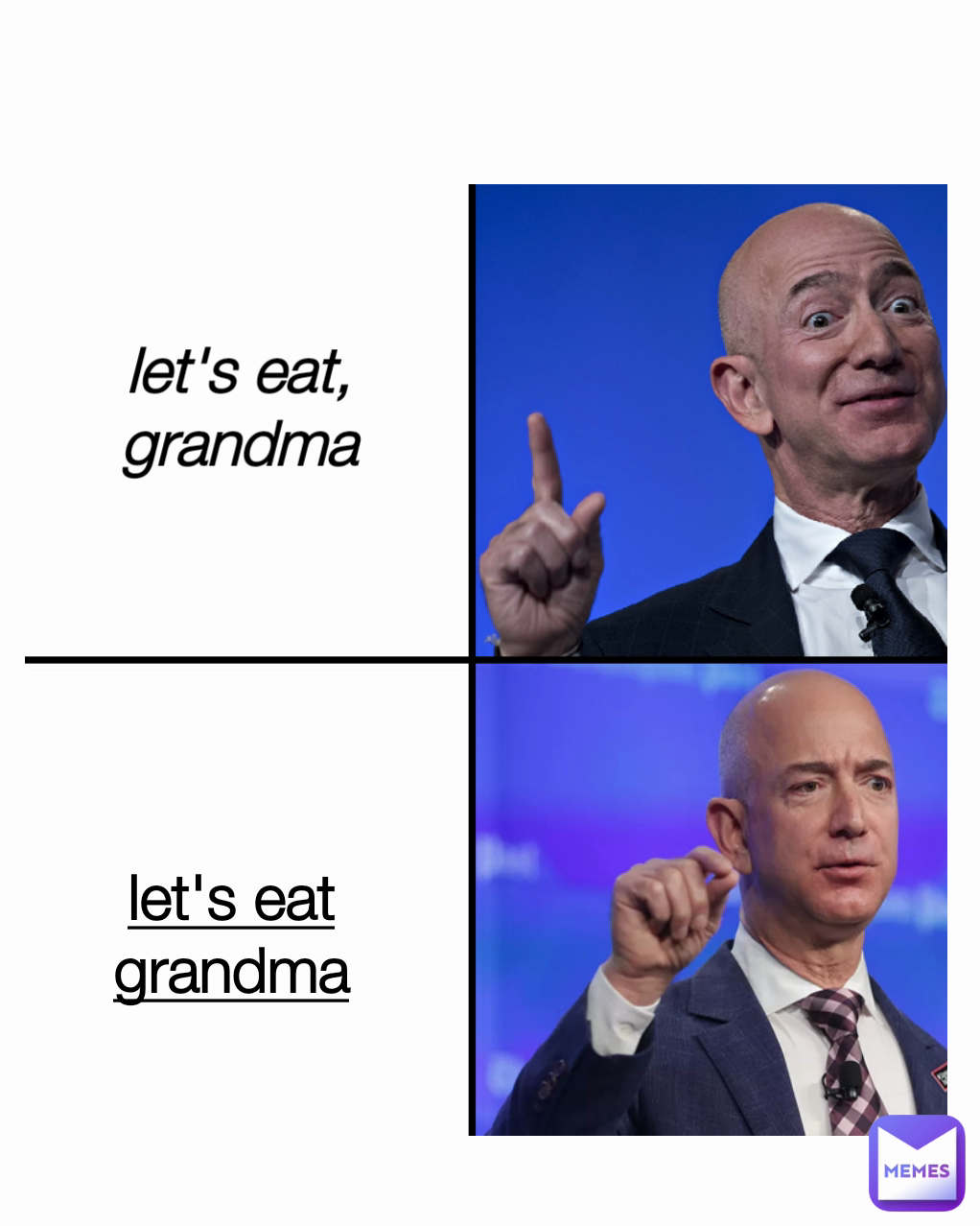 let's eat, grandma let's eat grandma