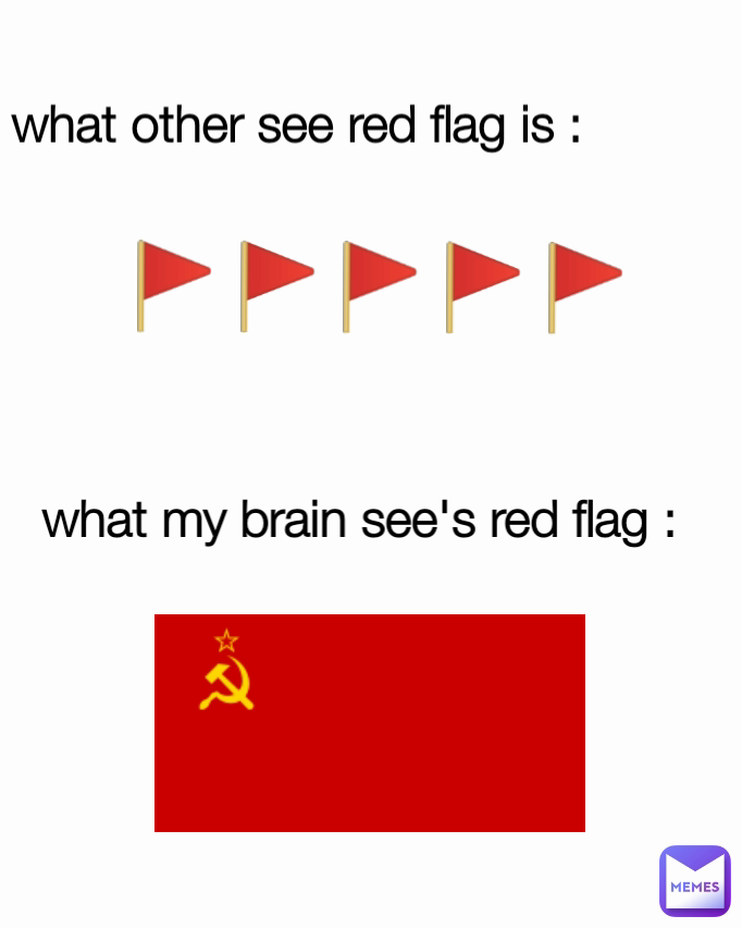 🚩🚩🚩🚩🚩 what other see red flag is :  what my brain see's red flag :