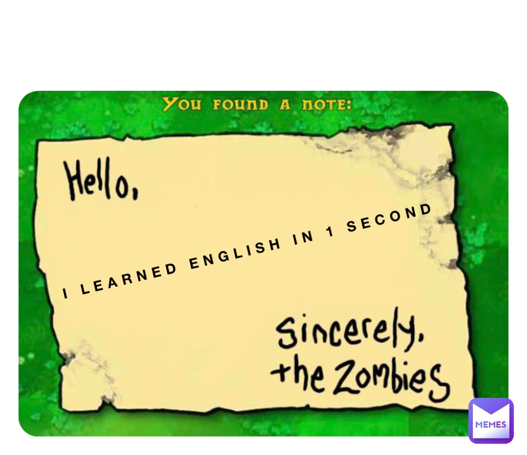 I Learned English in 1 second