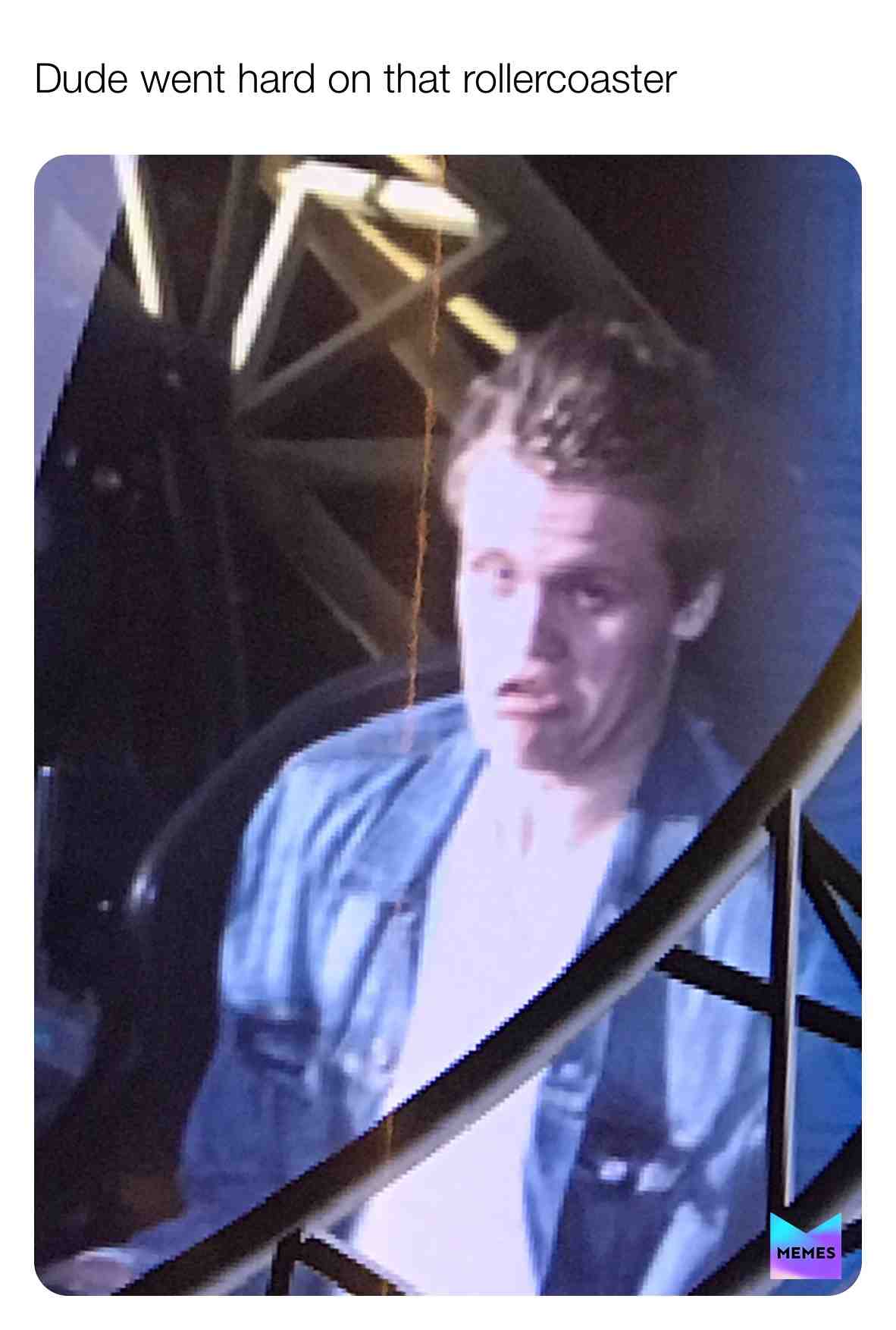 Looks like he enjoyed the ride 😂  #themepark  #rollercoaster  #wtf  #lmao  #funny  #funnymemesdaily  #funnymemesdaily