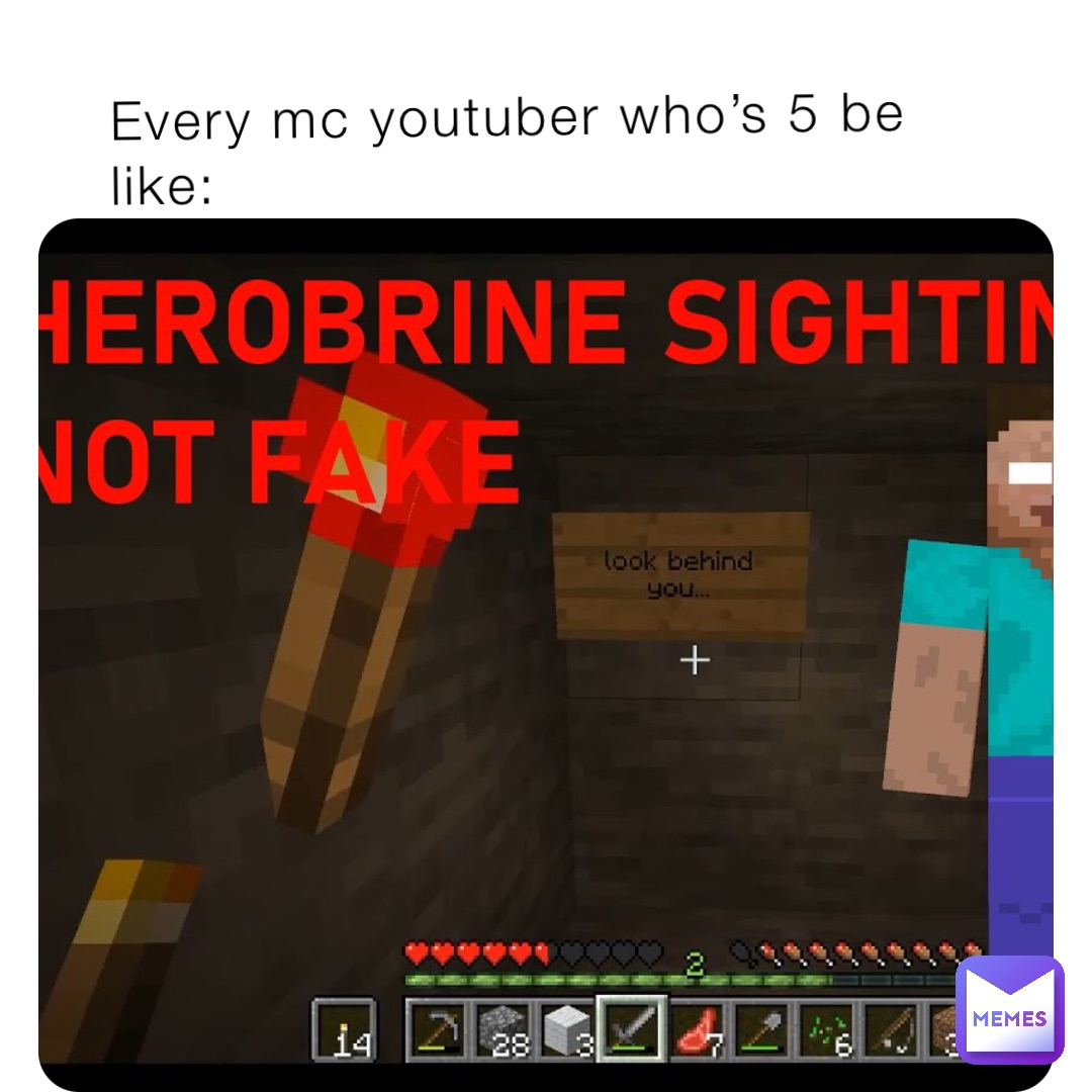 Every mc youtuber who’s 5 be like: