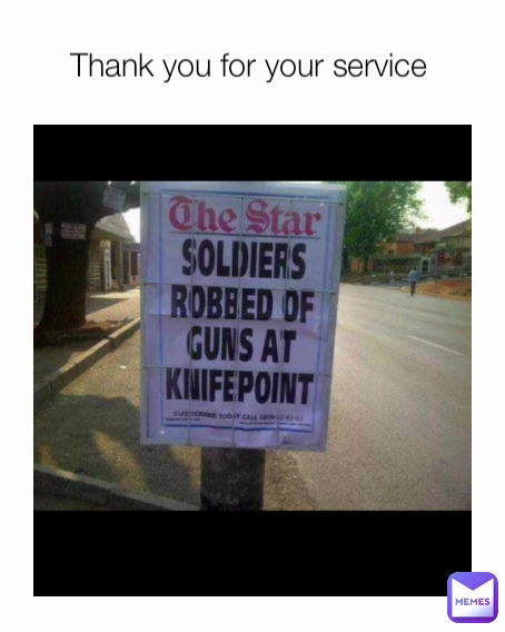 Thank you for your service 