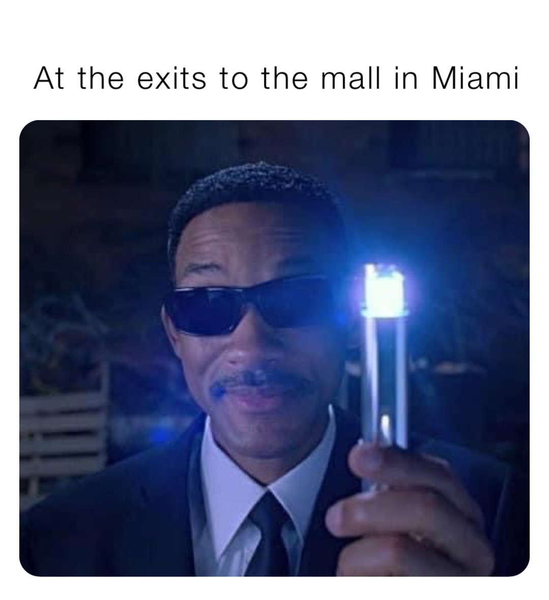 At the exits to the mall in Miami