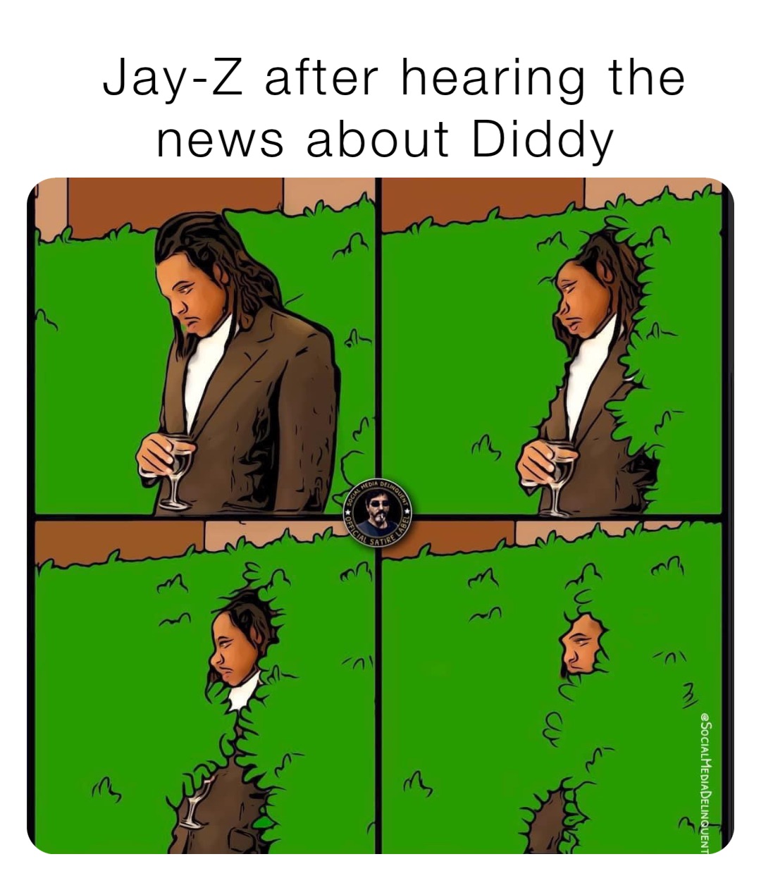 Jay-Z after hearing the 
news about Diddy