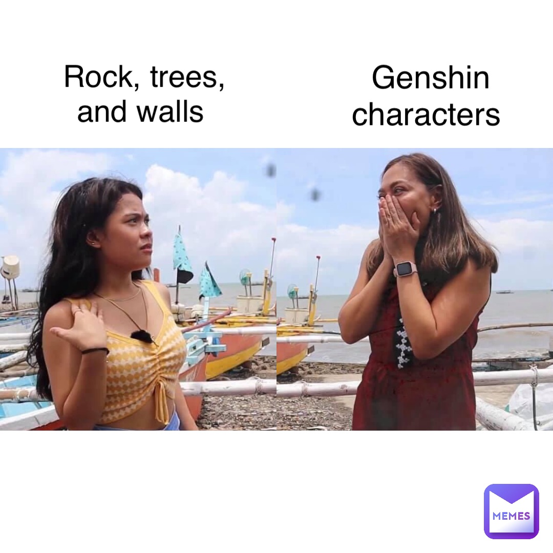 Rock, trees, and walls Genshin characters