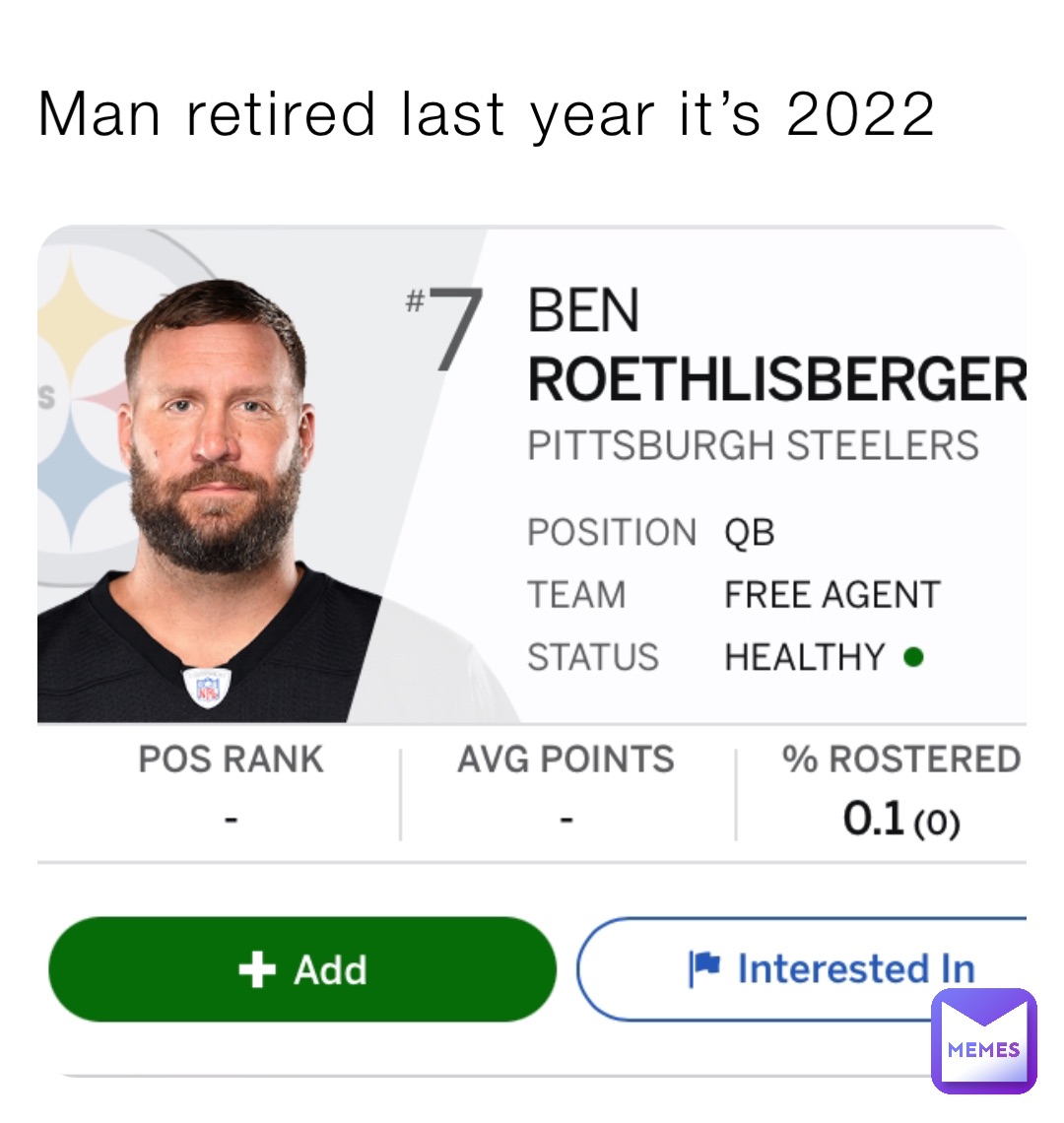 Man retired last year it’s 2022
