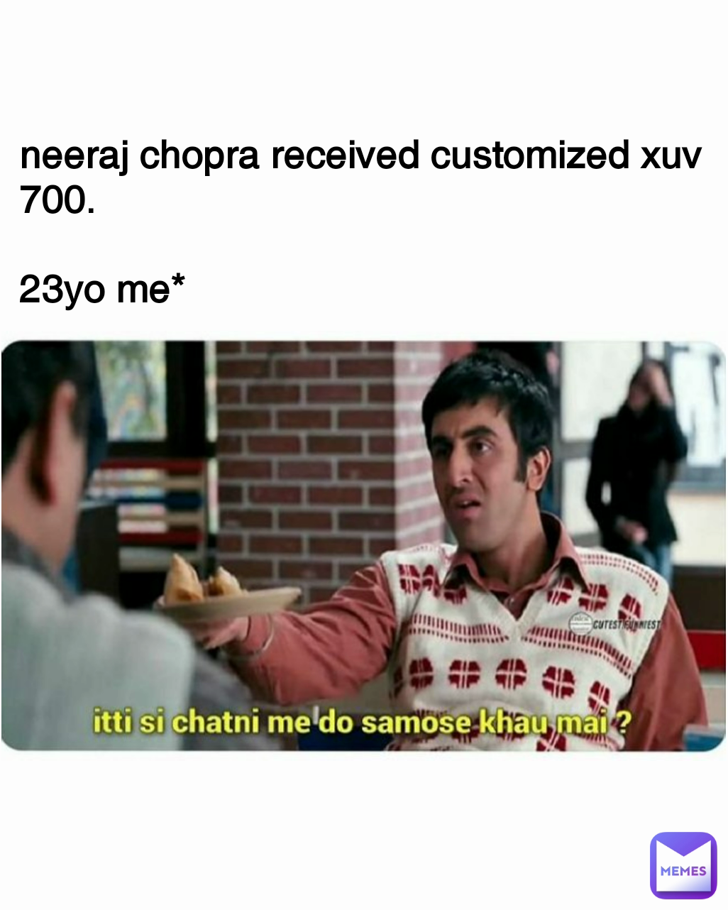 neeraj chopra received customized xuv 700.

23yo me*