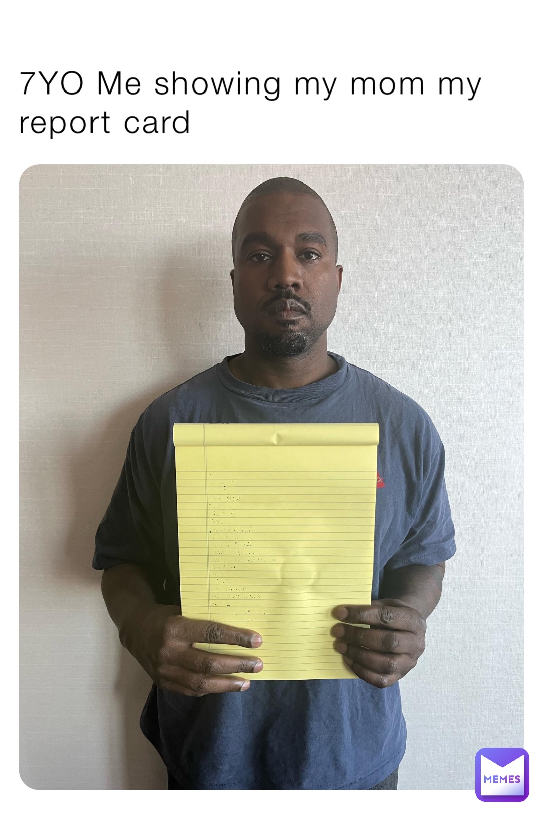 7YO Me showing my mom my report card