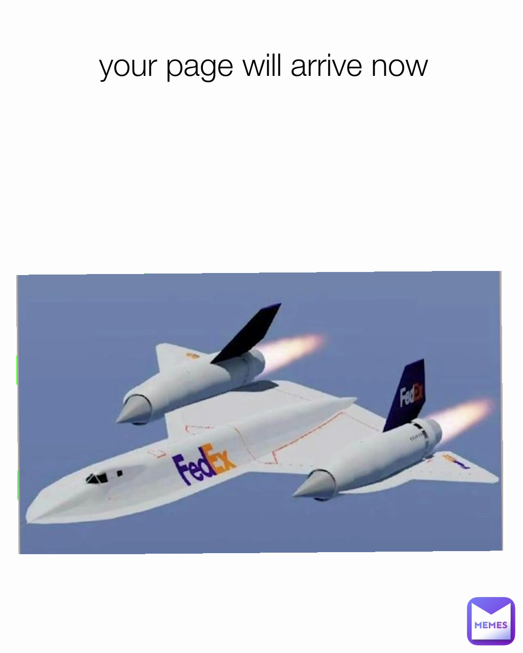 your page will arrive now