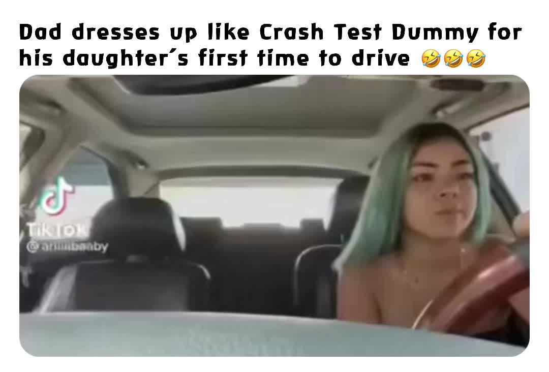 Dad dresses up like Crash Test Dummy for his daughter’s first time to