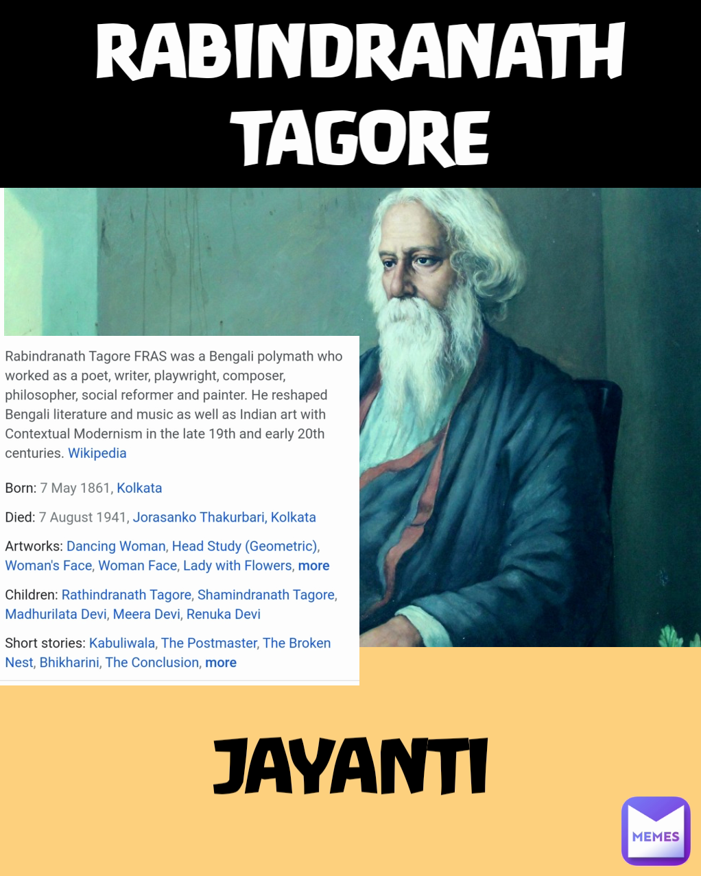 JAYANTI RABINDRANATH TAGORE