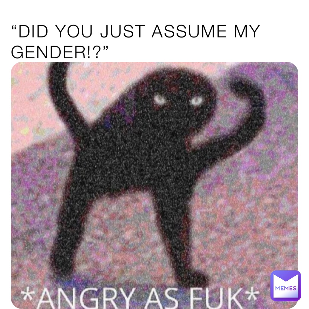 “DID YOU JUST ASSUME MY GENDER!?”